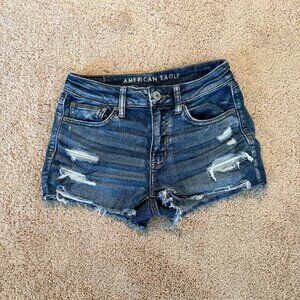 Women's AE Next Level Ripped Denim shorts